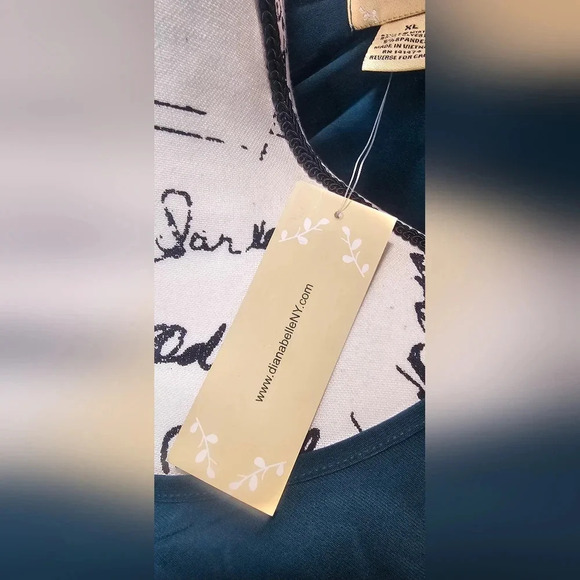 Diana Belle Women's Hunter Green Long Sleeve Chiffon Blouse Size XL NWT - Picture 9 of 13